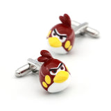 iGame Arrival Cuff Links Red Cartoon Bird Brass Material Men's Cufflinks