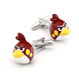 iGame Arrival Cuff Links Red Cartoon Bird Brass Material Men's Cufflinks
