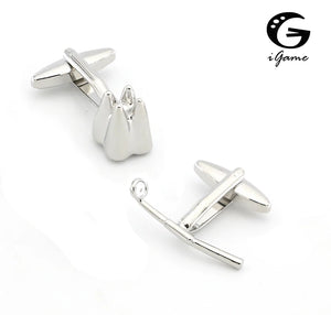 iGame Dentist Cuff Links Tooth Stomatoscope Brass Men French Cufflinks