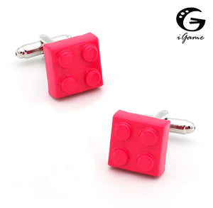 iGame Arrival Lady Cuff Links Rose Pink Brass Material Blocks X-mas Gift