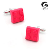 iGame Arrival Lady Cuff Links Rose Pink Brass Material Blocks X-mas Gift