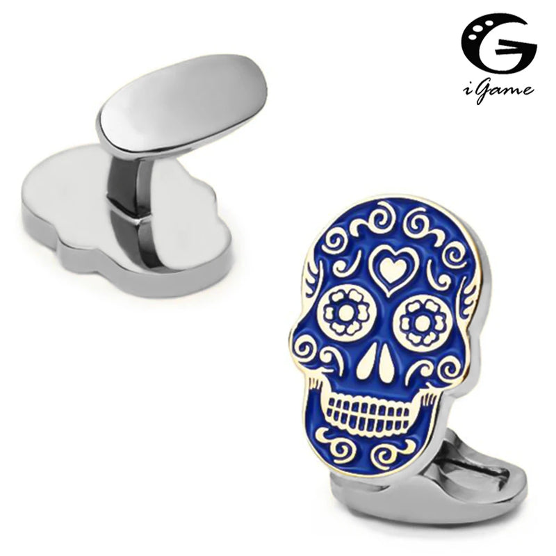iGame Arrival Skull Cuff Links Brass Material