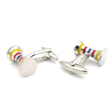 iGame Arrival Stripes Cuff Links Muti Brass Material Cufflinks