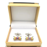 iGame Arrival Stripes Cuff Links Muti Brass Material Cufflinks