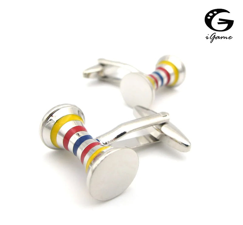 iGame Arrival Stripes Cuff Links Muti Brass Material Cufflinks