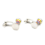 iGame Arrival Stripes Cuff Links Muti Brass Material Cufflinks