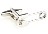 iGame Paper Clip Cuff Links Silver Copper Pin