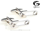 iGame Paper Clip Cuff Links Silver Copper Pin