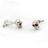 iGame Skeleton Cuff Links Red Eyes Skull Brass Shirt Cuflinks