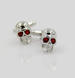 iGame Skeleton Cuff Links Red Eyes Skull Brass Shirt Cuflinks