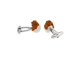 iGame Tortoise Cuff Links - Brass Material