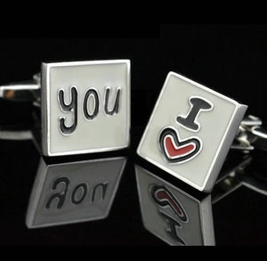 iGame Wedding Cuff Links 'I LOVE YOU'