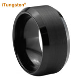 iTungsten 10mm Men Ring Classic Tungsten Wedding Band Jewelry