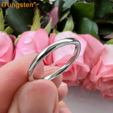Tungsten 2-10mm Ring Men Women Couple Engagement Wedding Band