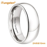 Tungsten 2-10mm Ring Men Women Couple Engagement Wedding Band