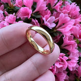Plated Tungsten Ring for Men Women Couple Engagement Wedding Band