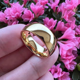 Plated Tungsten Ring for Men Women Couple Engagement Wedding Band