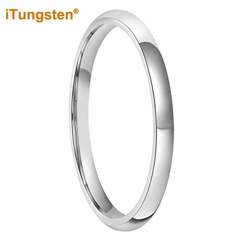 2mm Tungsten Women's Ring Classic Wedding Band Comfort Fit