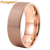 Tungsten Carbide Ring Men Women Engagement Wedding Band Jewelry Pipe Brushed