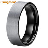 Tungsten Carbide Ring Men Women Engagement Wedding Band Jewelry Pipe Brushed