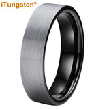 Tungsten Carbide Ring Men Women Engagement Wedding Band Jewelry Pipe Brushed