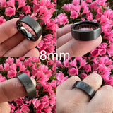 6mm 8mm 10mm 12mm Tungsten Wedding Band Brushed Engagement Rings
