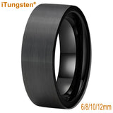 6mm 8mm 10mm 12mm Tungsten Wedding Band Brushed Engagement Rings