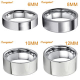 Tungsten Carbide Wedding Band Flat Polished Comfort Fit