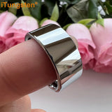 Tungsten Carbide Wedding Band Flat Polished Comfort Fit