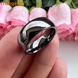 6mm 8mm Tungsten Band Men Women Engagement Wedding Ring