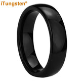6mm 8mm Tungsten Band Men Women Engagement Wedding Ring