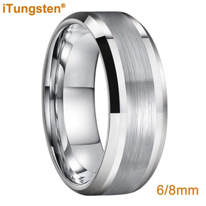 Tungsten Carbide 8mm Wedding Band for Men Women Couple Jewelry