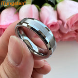 Tungsten Carbide 8mm Wedding Band for Men Women Couple Jewelry