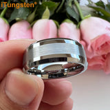 Tungsten Carbide 8mm Wedding Band for Men Women Couple Jewelry