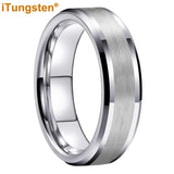 Tungsten Carbide 8mm Wedding Band for Men Women Couple Jewelry
