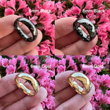6mm 8mm Tungsten Carbide Ring for Men Women Engagement Wedding Band Jewelry