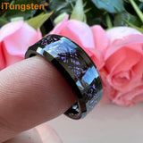 8mm Carbon Fiber Dragon Ring Tungsten Wedding Band