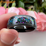 iTungsten 8mm Opal Ring Tungsten Wedding Band