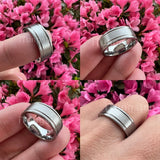 8mm Tungsten Carbide Engagement Wedding Band Brushed Comfort Fit