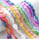 10/14mm Mix Shell Leaf Beads Natural Colorful Jewelry Beads DIY Ornament