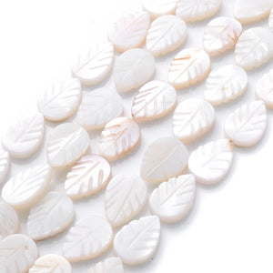 10/14mm Mix Shell Leaf Beads Natural Colorful Jewelry Beads DIY Ornament