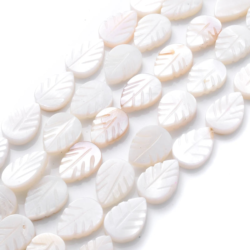 10/14mm Mix Shell Leaf Beads Natural Colorful Jewelry Beads DIY Ornament