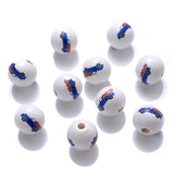10/20/30pcs Halloween Wooden Beads Bat Pumpkin Witch Hat Spacer 15mm