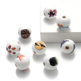 10/20/30pcs Halloween Wooden Beads Bat Pumpkin Witch Hat Spacer 15mm
