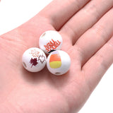 10/20/30pcs Halloween Wooden Beads Bat Pumpkin Witch Hat Spacer 15mm