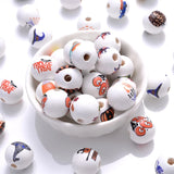 10/20/30pcs Halloween Wooden Beads Bat Pumpkin Witch Hat Spacer 15mm