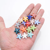 18mm Starfish Ceramic Beads Big Hole Loose Porcelain Beads