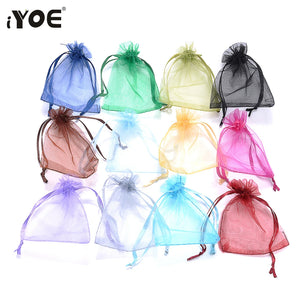 100pcs Organza Bags Jewelry Packaging Wedding Gift Candy Pouches