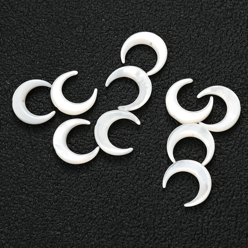10pcs Natural Shell Beads Moon Sunflower Hamsa Hand for Jewelry Making