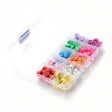 150pcs Multicolor Smiley Clay Beads Spacer Kit DIY Craft Necklace Hairpin